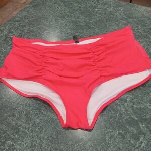 Torrid Size 4 4x Swim Bikini Bottoms Ruched High Waist Swim Brief Bottoms EUC